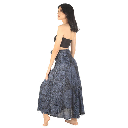 Monotone Mandala Maxi Skirt