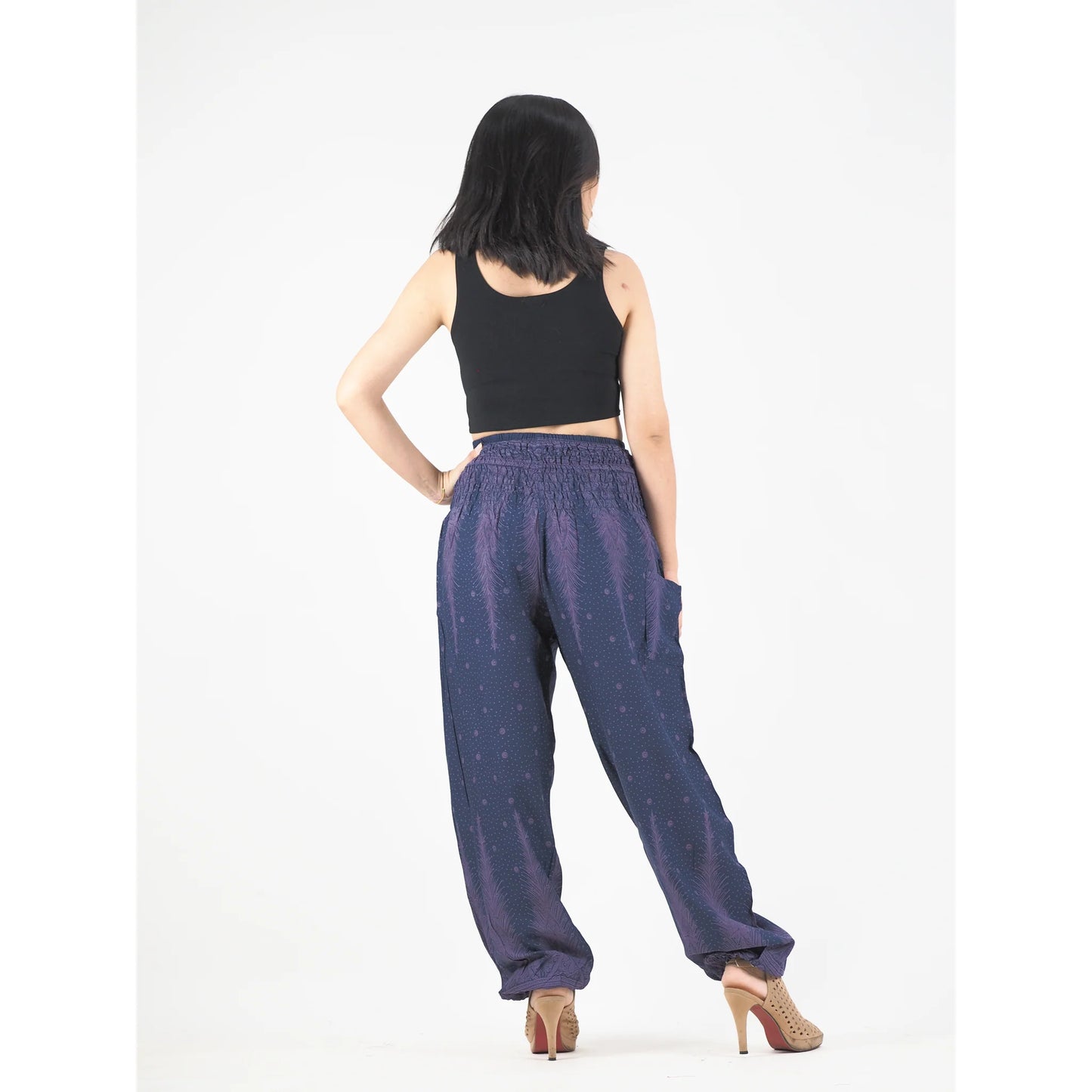 Peacock Feather Dream Harem Pants