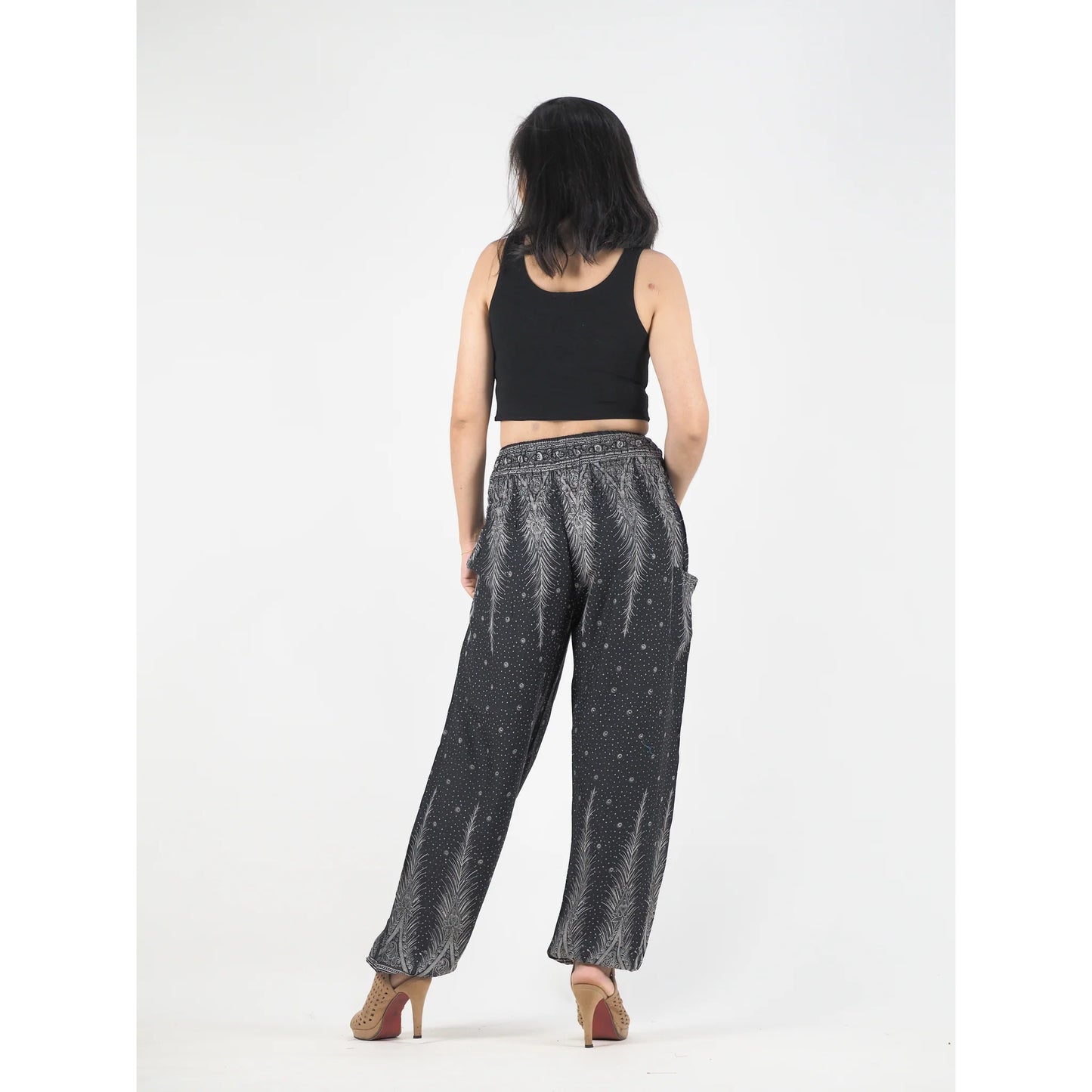 Peacock Feather Dream Harem Pants